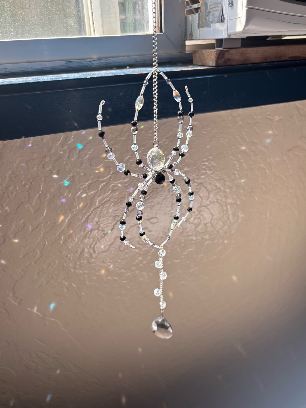 Crystal Beaded Spider Suncatcher - Picture 5 of 10